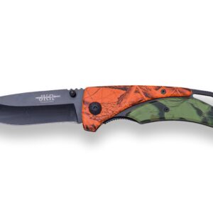 JKR camouflage foldekniv m/bladlås og aluminiums håndtag, 8,5 cm. blad
